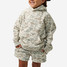 Burlebo Boys' Vintage Washed Fleece Hoodie in Classic Deer Camo side view