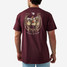 Burlebo Men's Horseshoe Tee in Maroon back view