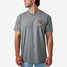 Burlebo Men's Camo Duck Dogs Tee in Dark Heather Grey front view