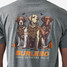 Burlebo Men's Camo Duck Dogs Tee in Dark Heather Grey detail view