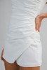 Mable Women's Ruched Mini Dress Light Blue front view