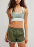 FP Movement Women's Go To Stripe Sports Bra Blue Ash Combo back view