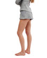Free People Made You Blush Shorts Heather Grey front view