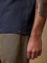 Faherty Men's Sunwashed Pocket Tee Dune Navy fabric detail