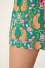 PJ Salvage Cheetah Bonita Dreams Pajama Shorts Teal Blue detail view