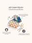 Checkerboard Blooms Key Chain Pouch