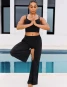 Beyond Yoga Women's glowzone™ Hybrid Straight Leg Pants in Black front view