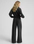 Beyond Yoga Women's Luxe Sandwash Double Knit Wide Leg Pants in Dark Charcoal back view