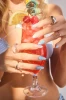 Never Have I Ever French Waterlily Almond Press-On Nails front view