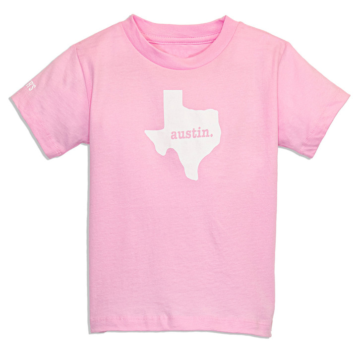 Toddlers' Austin Texas Tee - Pink/White