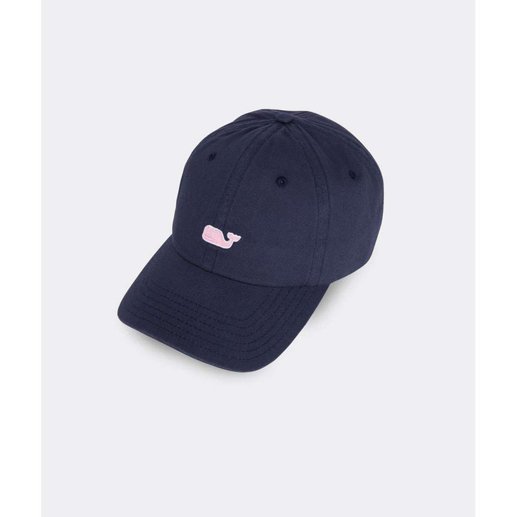 Vineyard Vines Strap Back Hat - Navy Blue w/ Pink Embroidered Whale & Spell  Out