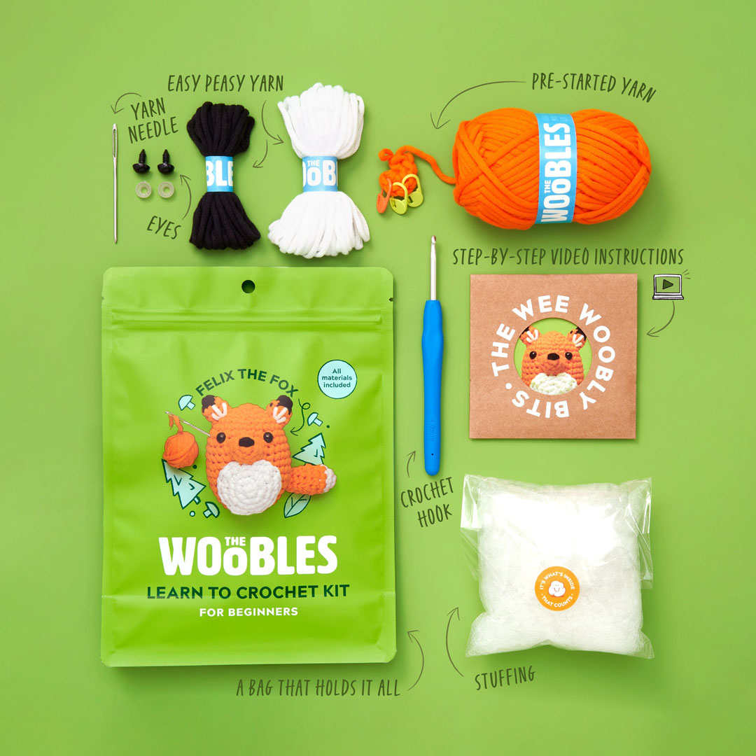The Woobles Fox Crochet Kit | TYLER'S