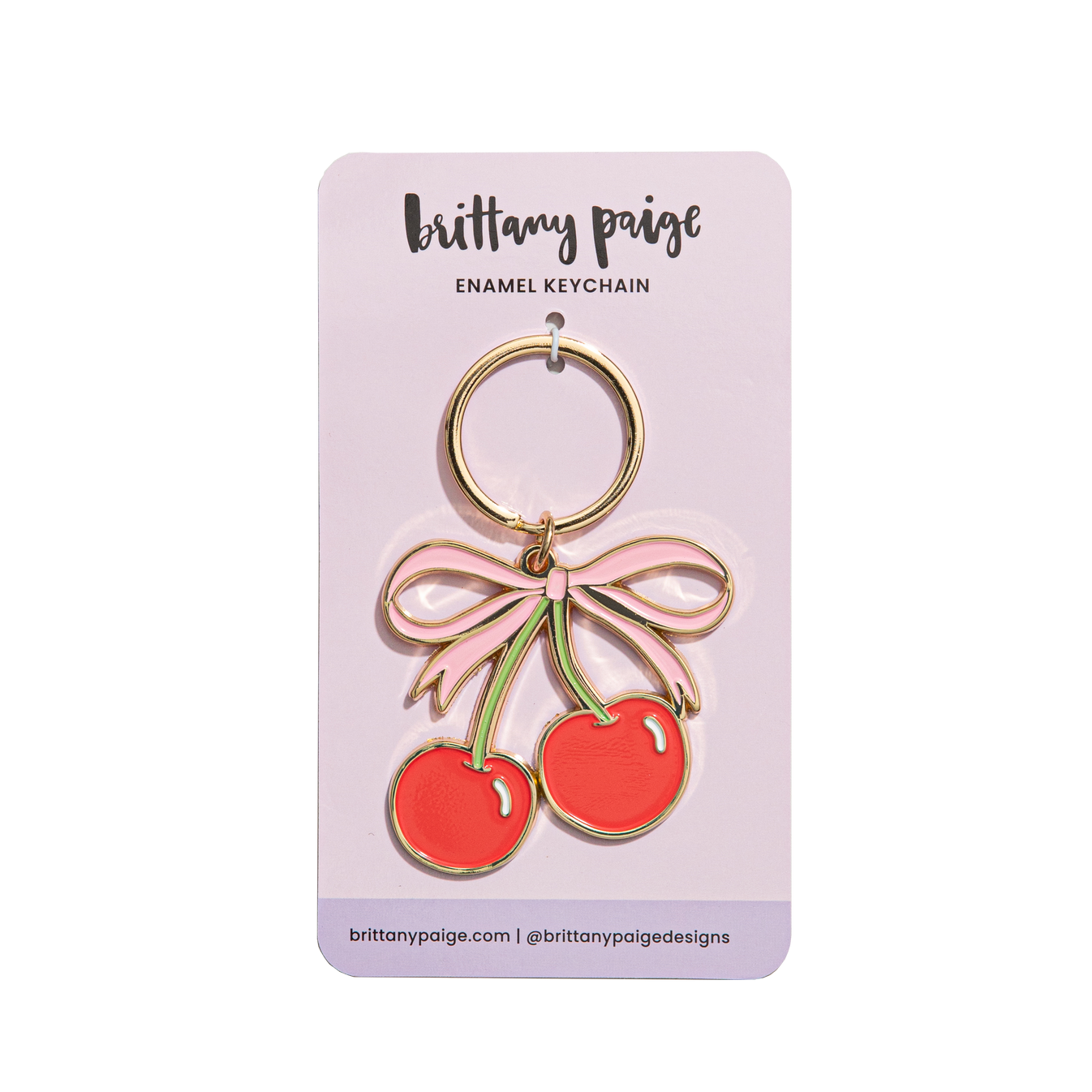 Brittany Paige Cherries Enamel Keychain | TYLER'S