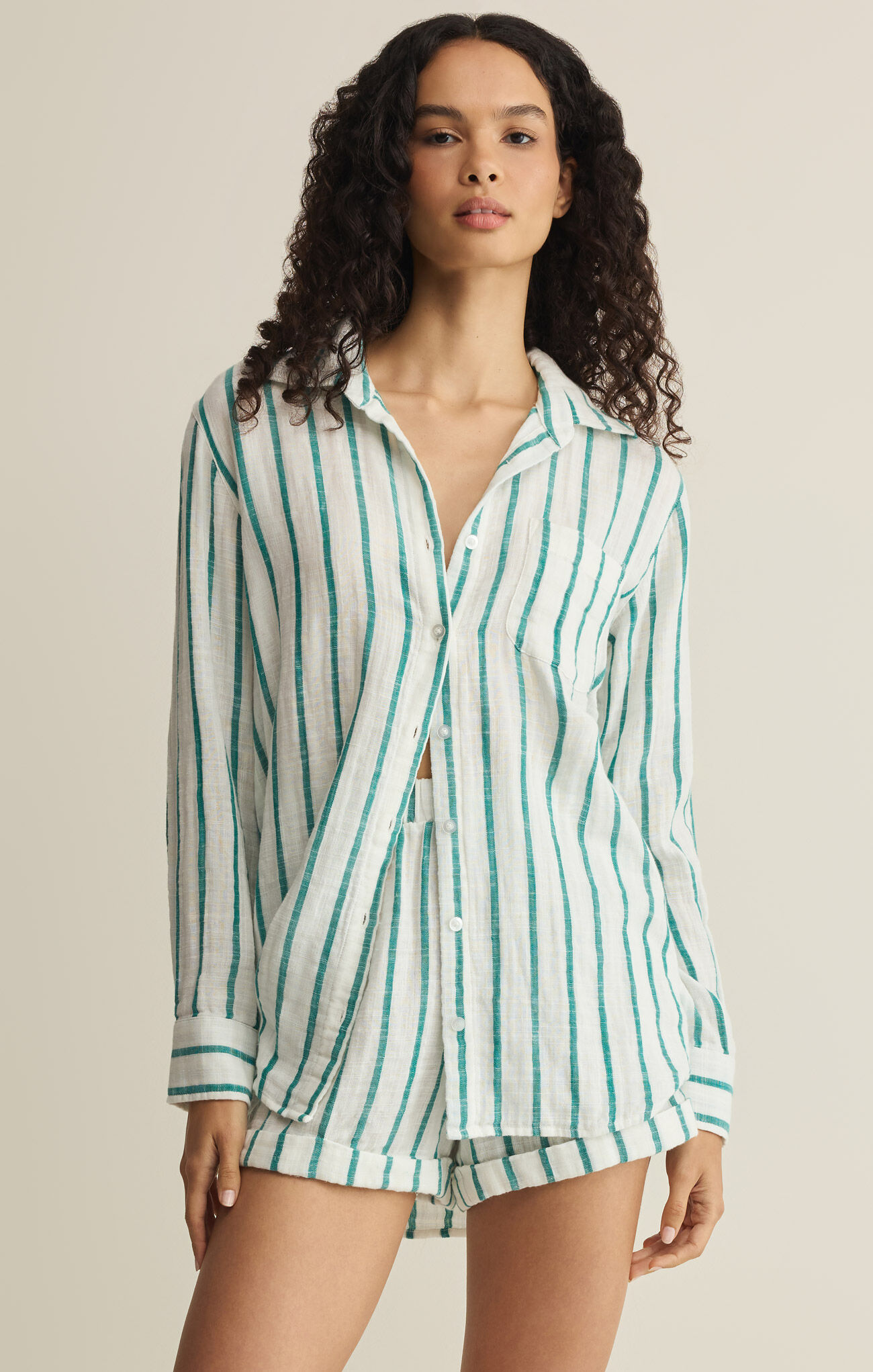 Z Supply Women's PJ Saturday Striped Shirt | TYLER'S