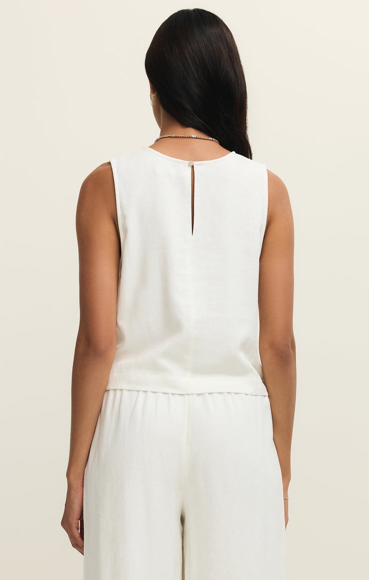 Z Supply Women's Sloane Linen Crop Tank | TYLER'S