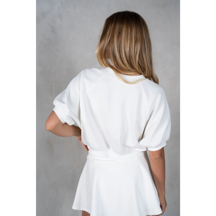 La Biz Neoprene Cropped Raglan Sweatshirt | TYLER'S