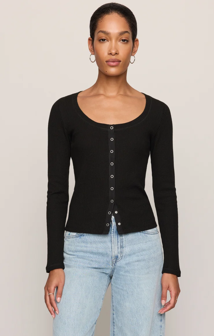 Z Supply Women's Albany Waffle Snap Front Top | TYLER'S