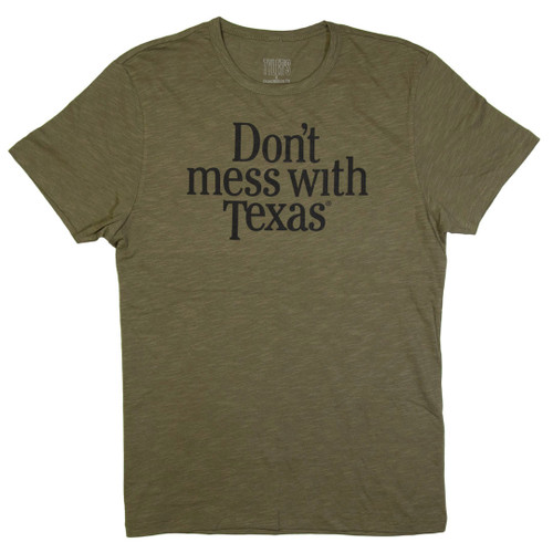 Don't Mess With Texas Stacked Tee - Dark Olive - TYLER'S