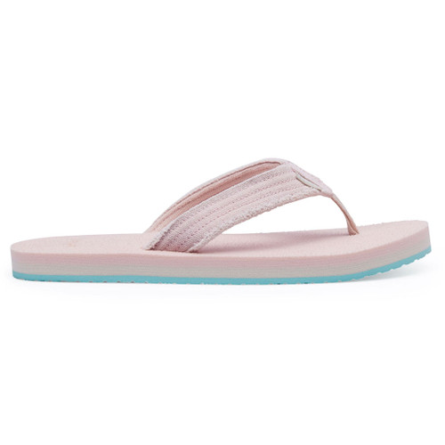  Sanuk Women's Stacker Braid Flip-Flop, White, 6