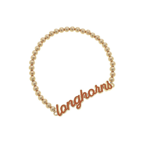 Texas Longhorns Enamel Script Earrings in Burnt Orange