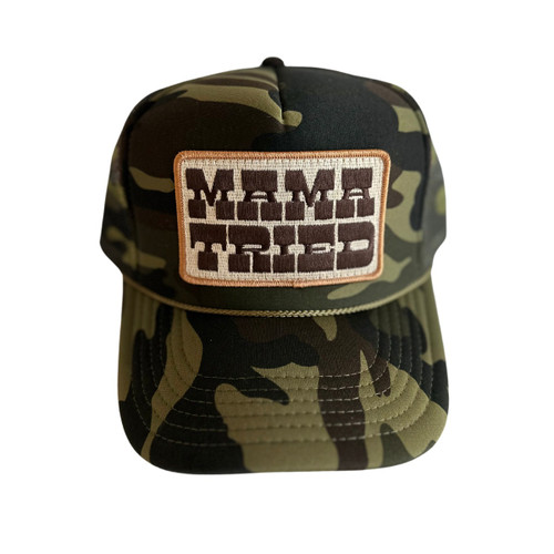 MAMA TRIED Camo Trucker Hat main image 0