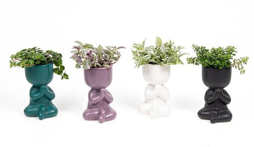 Foliage Mix in Praying Ceramic Figure 6cm - E2124