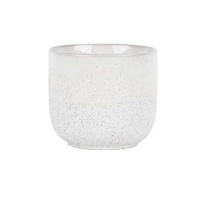 Hortus Bordeaux Stoneware Pot - White - Dia12.5 x H11cm