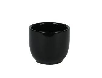 Hortus Cairo Ceramic Pot - Glossy Black - Dia8 x H7cm