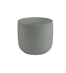 Hortus Riga Ceramic Pot - Glossy White - Dia17 x H16cm