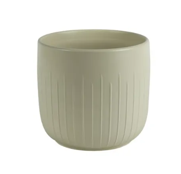 Hortus Riga Ceramic Pot - Matt Cream - Dia17 x H16cm