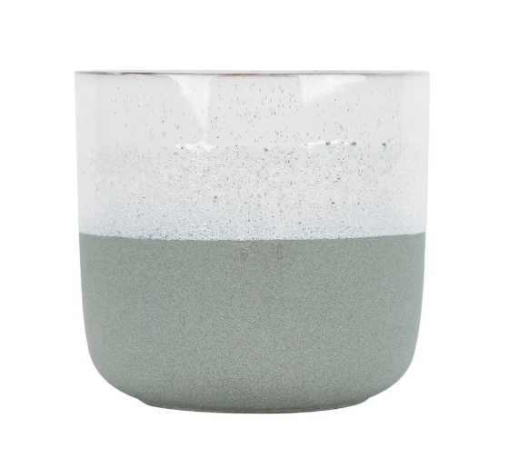 Hortus Home Bordeaux Stoneware Pot - Green - Dia24.5 x H22.5cm