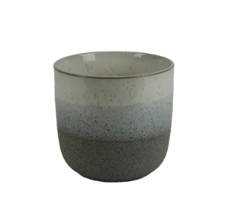 Hortus Bordeaux Stoneware Pot - Grey - Dia12.5 x H11cm