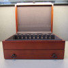 Reed & Barton Handcrafted Bristol Cherry / Brown Flatware Chest with Drawer