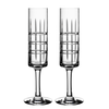 Orrefors Street Crystal Champange Flute (Set of Two)