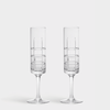 Orrefors Street Crystal Champange Flute (Set of Two)