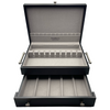 Reed & Barton Charcoal Wood Flatware Chest with Silver Hardware