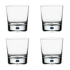 Orrefors Crystal Intermezzo Blue Double Old Fashioned Glass (Set of Four)