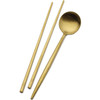 Studio Nova Premium 18/10 Stainless Steel Gold Chopsticks & Spoon Set
