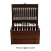 Reed & Barton Handcrafted Bristol Grande Mahogany/Brown 2-Drawer Flatware Chest