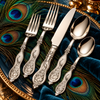Wallace Peacock 18/10 Stainless Steel 45pc. Flatware Set (Service for Eight)