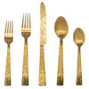 Ricci Argentieri Parisian Garden Gold 18/10 Stainless Steel 20pc. Flatware Set