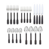 Ricci Argentieri Art Deco Black 18/10 Stainless Steel 20pc. Flatware Set