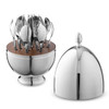 Ricci Argenteri Elliptical 18/10 Stainless Domed Shaped Egg 24pc. Flatware Set