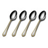 Mikasa Regent Bead Gold Accent 18/10 Stainless Steel Teaspoon (Set of Four)