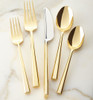 Kate Spade New York Malmo Gold 18/10 Stainless Steel 5pc. Place Setting