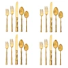 Ricci Argentieri Bamboo Satin Gold 20pc. Flatware Set (Service for Four)