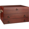 Reed & Barton Handcrafted Bristol Grande Mahogany/Brown 2-Drawer Flatware Chest