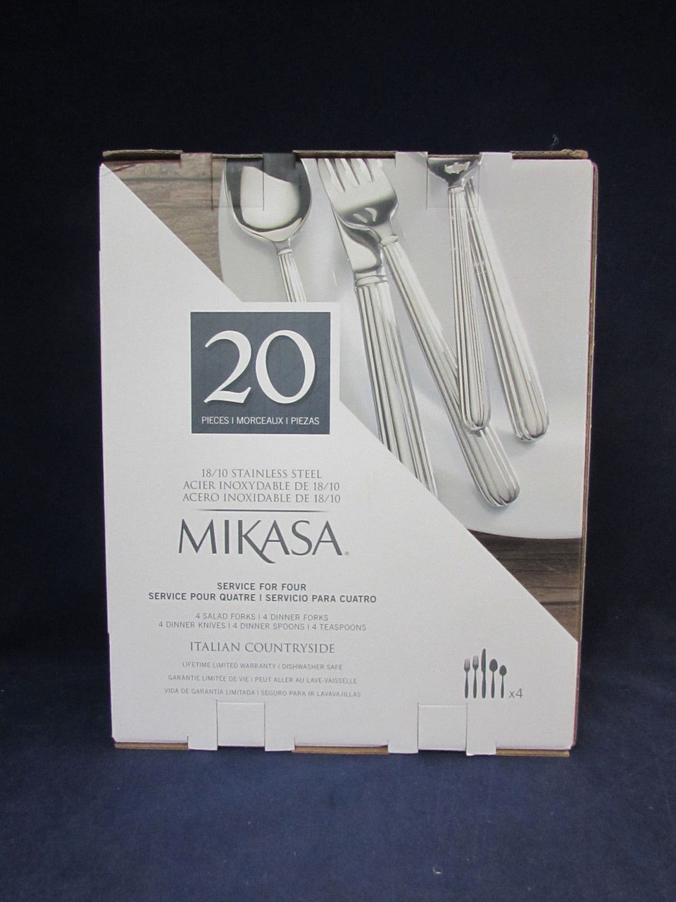 Mikasa Italian Countryside 18/10 Stainless Steel 20pc. Flatware Set ...