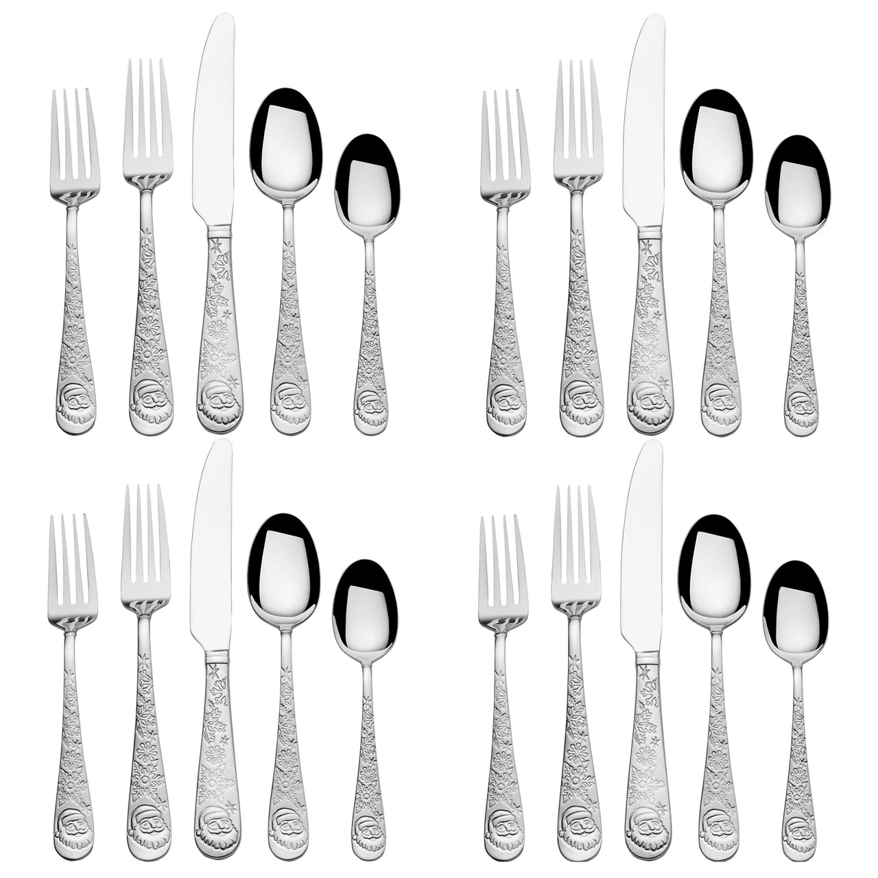 Cambridge Silversmiths Eloquence Black Satin 20-Piece Flatware Set