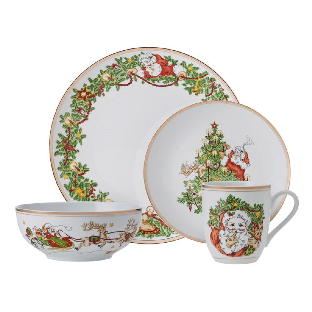 Fitz & Floyd St. Nicholas 16pc. Porcelain Dinnerware Set (Service